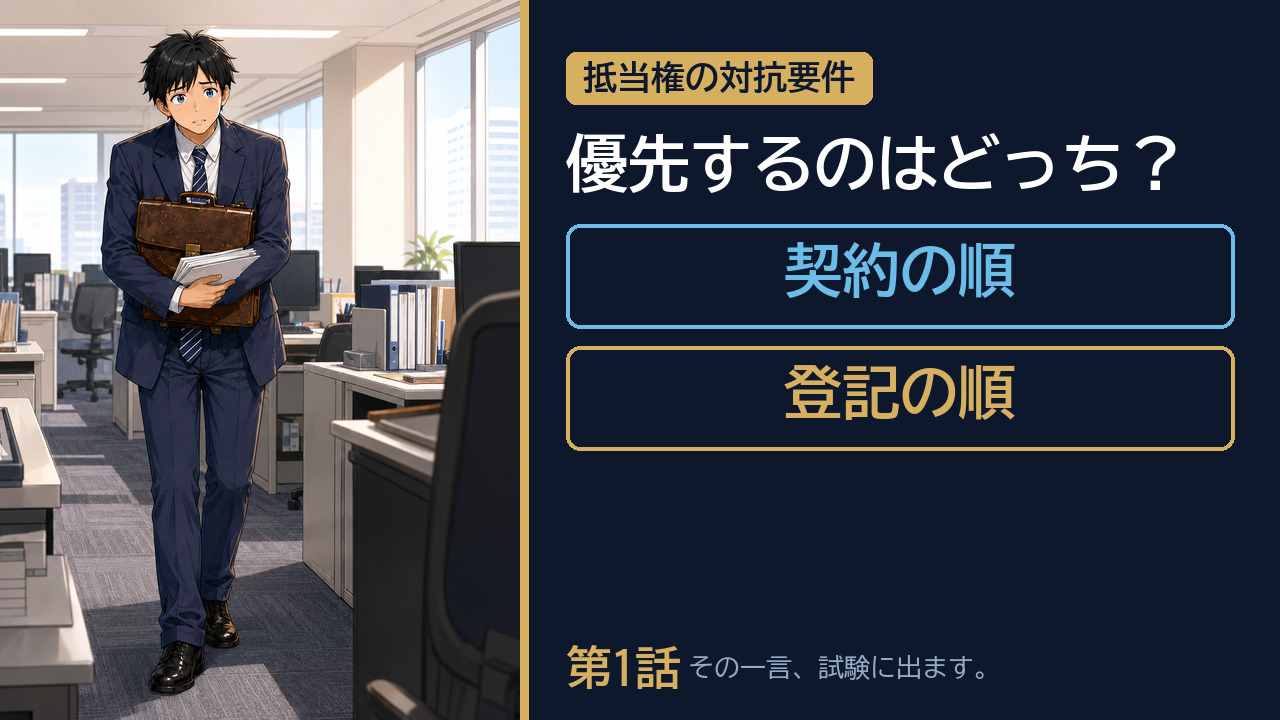 まんが第1話 抵当権が2つ。優先するのは契約の順？登記の順？